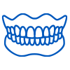 lineart image of full dentures